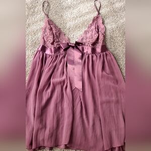 Victoria's Secret Mauve Lace Babydoll